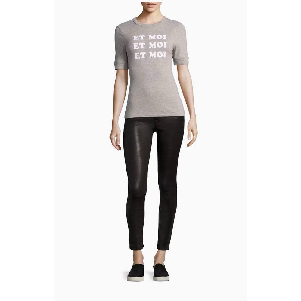 FRAME Le Skinny De Jeanne Lamb Leather Pants Washed Black Size 26‎
